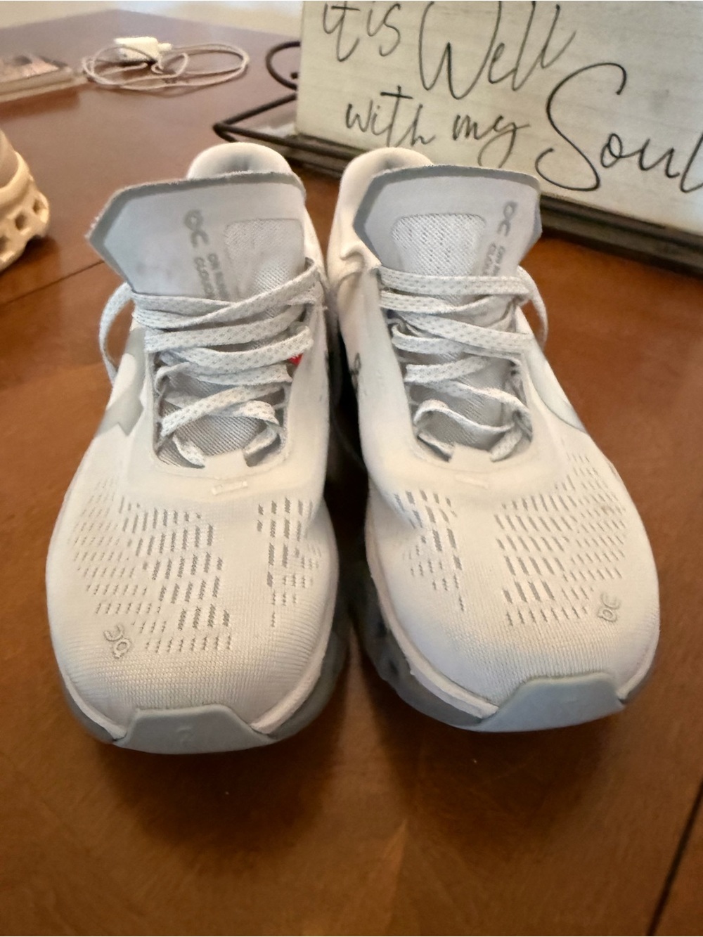 ON Cloud Monsters 2 Athletic Shoes in Light Gray and White - Picture 2 of 5